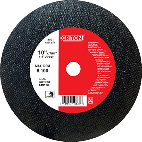 Ca1078 Arbor - Rueda De Corte Industrial Para Metal Utilizad