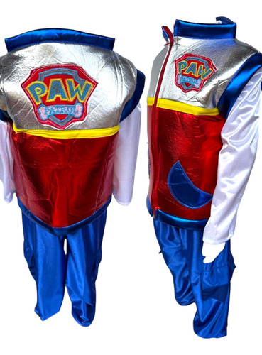 Disfraz Rider Premium Ryder Patrulla Canina Pawpatrol (chaleco Con Escudos Bordados + Pantalon Con Bolsas En Laterales + Camisa Ml)