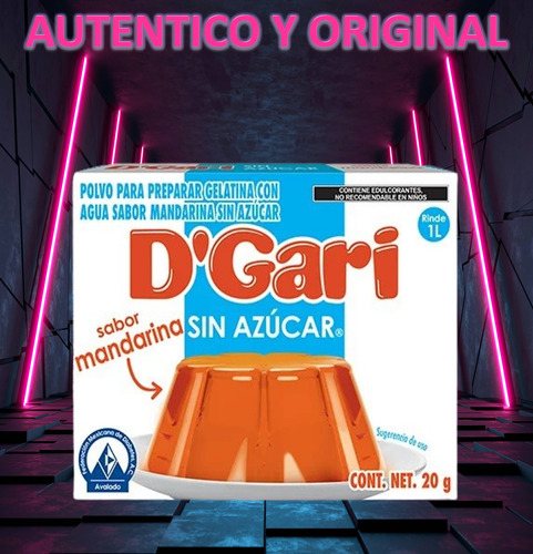 Dgari® 3 Gelatinas De Agua Sin Azucar Sabor Mandarina Wow
