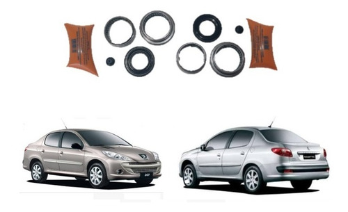 Imagem 7 de 10 de Kit Rolamento Eixo Traseiro Peugeot 206/207 C/barra 50mm
