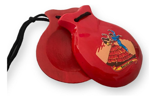 Castañuelas De Madera Flamencas 1 Unidad (para Una Mano)