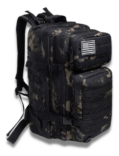 Mochila Modular Acampamento Militar 50l Resistente A Água Cor Multicam Black Desenho Do Tecido Liso