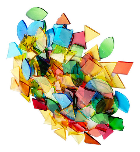 500 Piezas De Mosaicos Coloridos De Mica Con Formas Mixtas