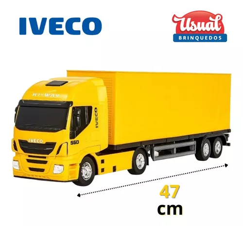 Carreta de Brinquedo Iveco Caminhão com Baú Abre Realista