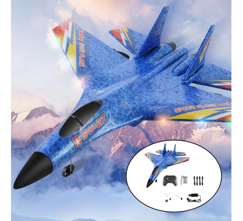 Su-27 Rc Fija Rtf 2 Canales Luces Frescas Epp Espuma