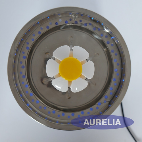 Fuente Agua Recirculante Acero Inox Bebedero 2.4l Aurelia