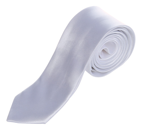 Corbata Casual Unisex, Delgada Y Estrecha, Sólida, Color Bla