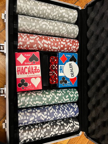 Valija Poker Old Player 300 Fichas Sin Naipes (Usado)
