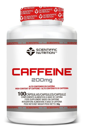 Cafeina 200mg 100caps | Scientiffic Nutritiom