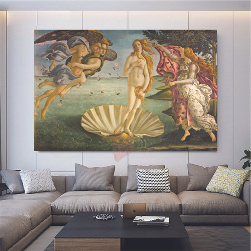 Cuadro El Nacimiento De Venus Botticelli 140x90 Canvas Crt10