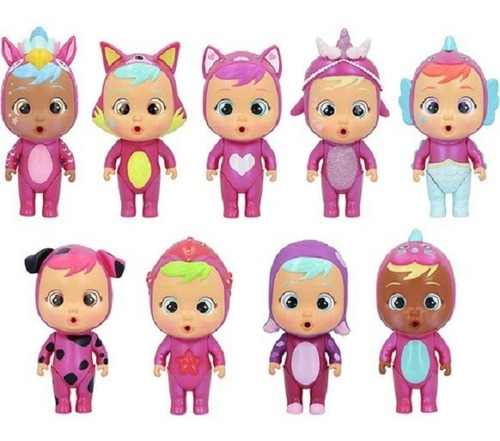 Muñeca Cry Babies Bebés Llorones Lágrima Rosa Sorpresas