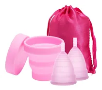 Comprar Kit 2 Coletores Menstrual Em Silicone + Saquinho Brinde+copo