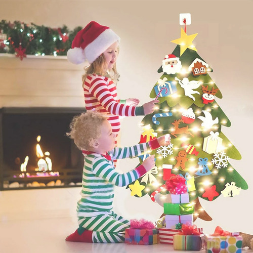 Árbol De Navidad De Fieltro De Juguetes Para Niños Diy 100cm