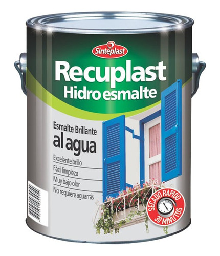 Recuplast Hidro Esmalte Brillante En Colores Sinteplast 4lts