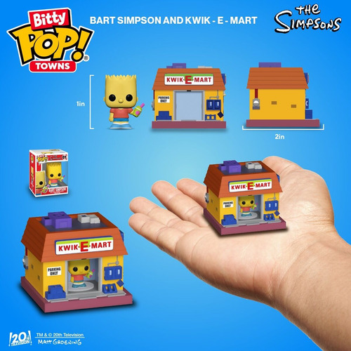 Funko Bitty Pop Town The Simpsons Bart And Kwik-e-mart (Usado)