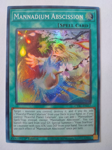 Yugioh Mannadium Abscission - Cyac-en057 - Super Rare