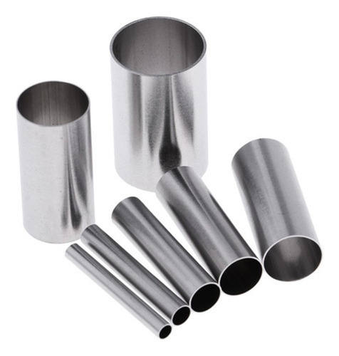 A 7pcs Aço Inoxidável Forma Redonda Mousse Anel Molde Mini
