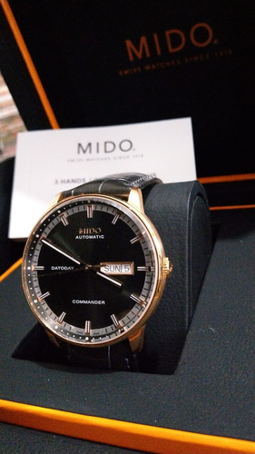 Reloj Mido Commander Ii Anthracite Edition Meses S/intereses Black Dorado Oscuro Black (Usado)