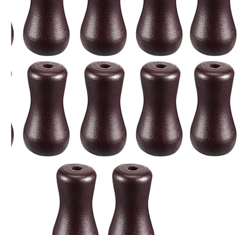 L 12pcs Blind Pull Cord Buttons, Hanging Pulls Brown