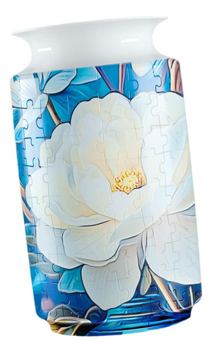 Florero De Rompecabezas 3d, Florero Único Artesanal, Flor