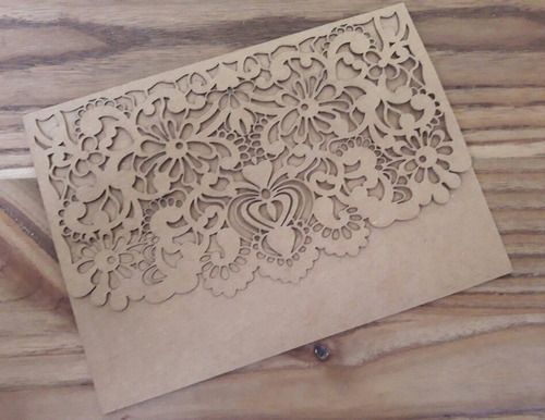 Sobre Calado Para Invitaciones Tarjetas 15 Casamiento