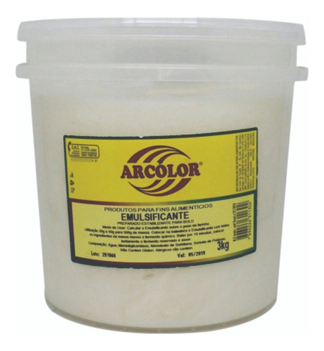 Emulsificante Para Bolo Balde De 3kg Arcolor