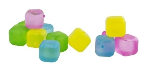 50 Cubos De Gelo Artificial Reutilizável Coloridos