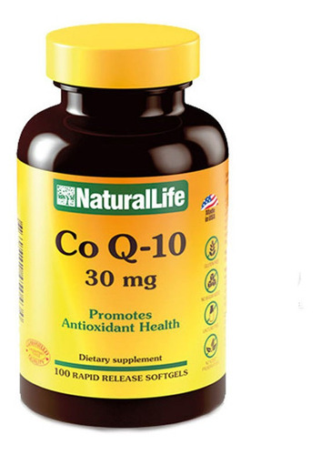 Coenzima Q10 Natural Life® X 100 Cápsulas - Antioxidante
