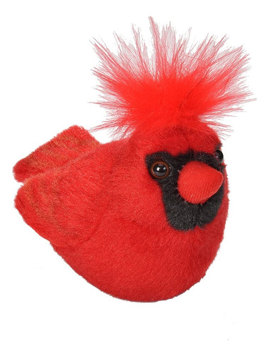 Peluche De Cardinal Con Auténtico Sonido De Pájaro Rojo