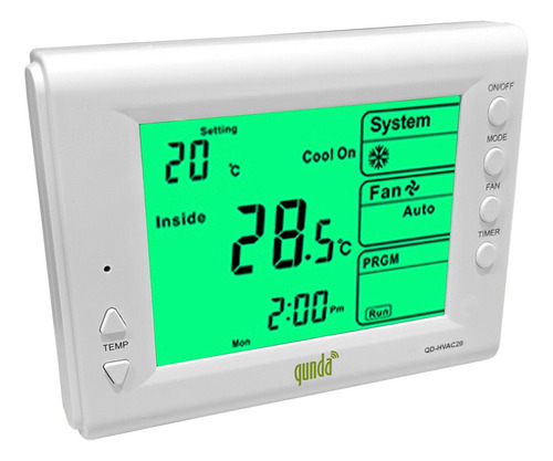 Termostato Aire Acondicionado Digital 220v Qunda Frio Calor