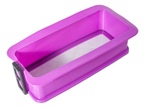 Molde Budinera Silicona Desmontable Base Vidrio Reposteria Color Fucsia
