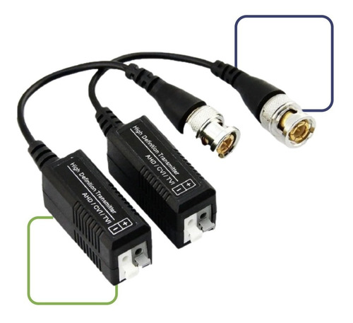 10 Par Conector Video Balun Engate Rapido Cameras Hd Cvi Tvi