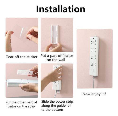 Soporte De Fijación Para Toma De Corriente Sin Perforaciones