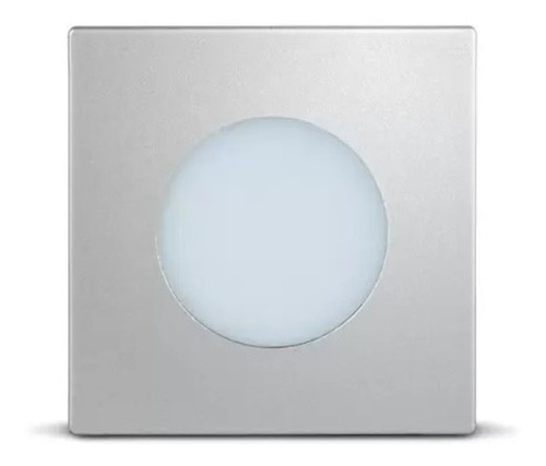 Luminária  Spot Point Quadrada Luz Fria 1,5w Cor Alumínio