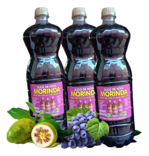 Noni Fruta Suco Orgânico Natural Padrão De Qualidade 1.350ml