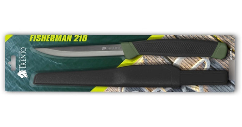 Cuchillo Trento Fisherman 210 Filetear Pesca Caza + Vaina Color Negro