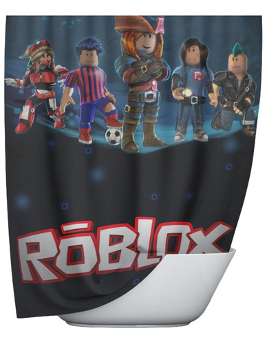 Roblox Videojuego Cortina Baño Personalizada 180x150cm