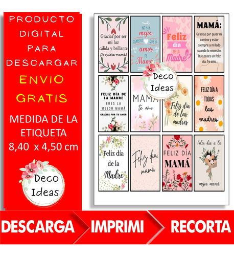 Dia De La Madre Kit Imprimible 2 Pdf Emprendedores A Color