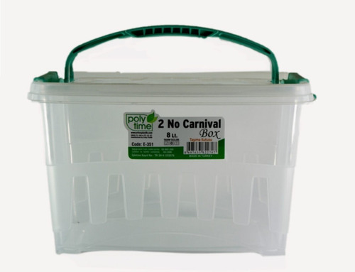 Caja De Almacenamiento Plástico Tansparente Multiusos De 8l