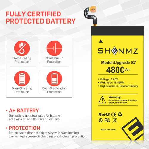 Bateria Galaxy S7 4800 Mah Repuesto Mejorada Polimero Litio