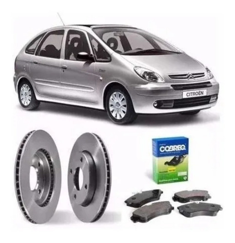 Kit Discos + Pastilhas Freio Dianteiro Citroën Xsara Picasso