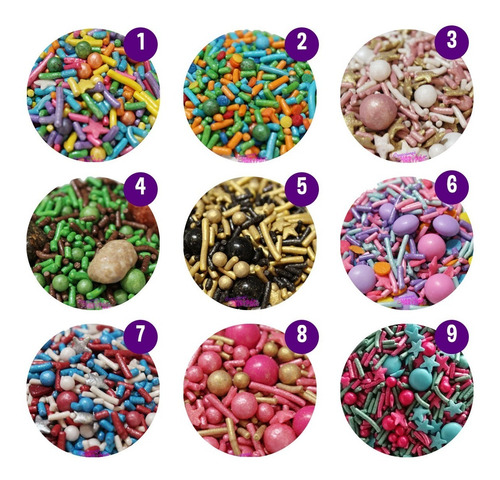Mix Decoración Sprinkles Repostería Cupcake Kit 43 Modelos