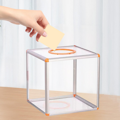 Caja De Rifa Transparente, Caja De Comentarios, Marco De