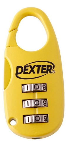 Candado De Combinacion Maletero 25 Mm Dexter 6319 Amarillo