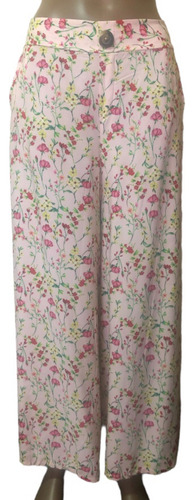 Pantalon Pollera Poplin C/bolsillo Estampado Mujer