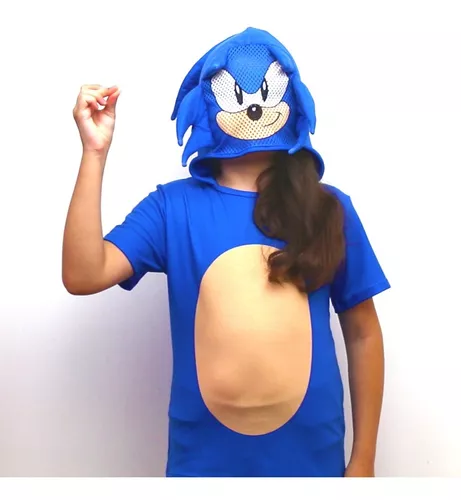 Fantasia Masculina Sonic Festa Halloween Adulto