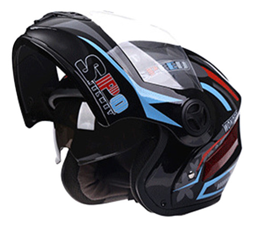 Casco Integral De Motocicleta Viseras Dobles Ligero Abs