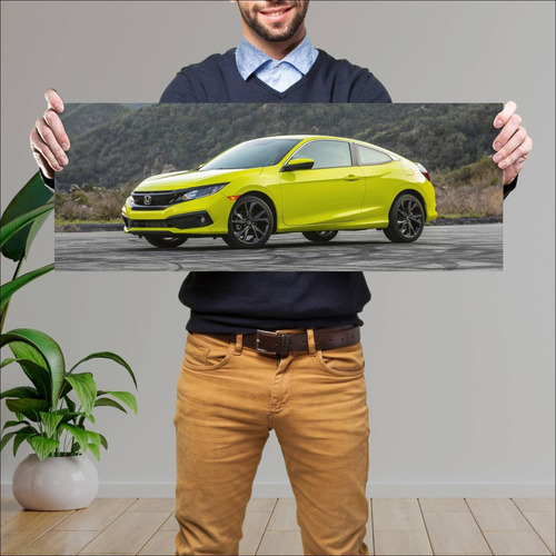 Cuadro 30x80cm Auto 2019 Honda Civic Coupe Us 90 165