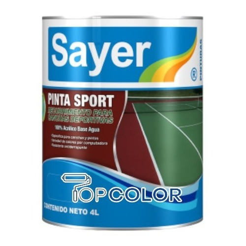 Pintura Acrílica Canchas Antiderrapante Antireflejante  4l