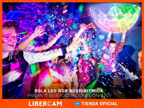Bola Led Rgb Audioritmica Usb Luz Parlante Pendrive Cabezal